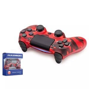 OYUN KOLU GAMEPAD KABLOSUZ PS4 BULETOOTH KIRMIZI KAMUFLAJ HADRON HD-323AC