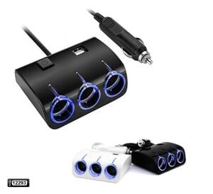 ARAÇ ÇAKMAK FİŞİ ÇOKLAYICI ÜÇLÜ 2XUSB 12/24V NARİTA