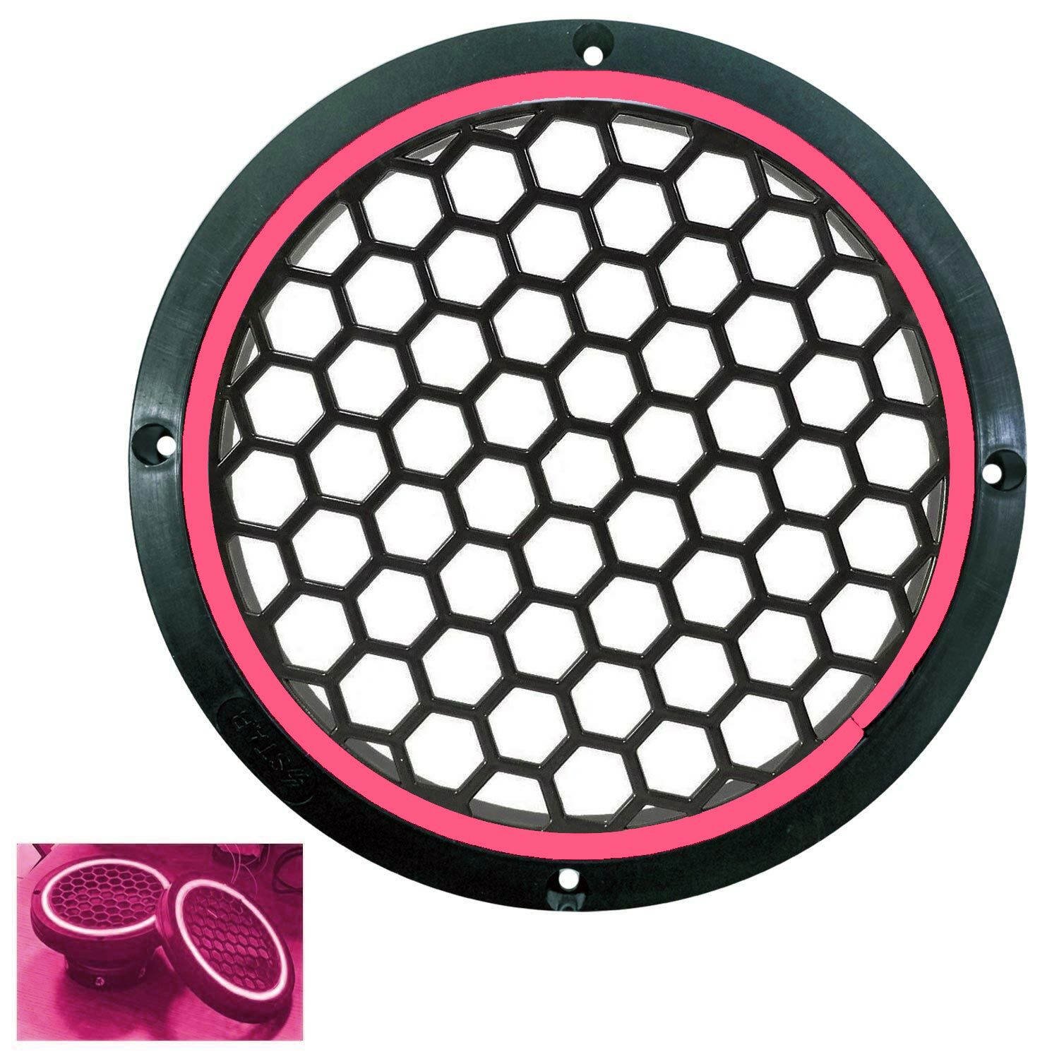 POLAXTOR Midrange Kapağı Neon Ledli 20cm Pembe 2 Adet