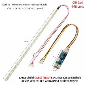 KOD-531 MONİTÖR LED SETİ SLİM UNIVERSAL 99 LED 620MM