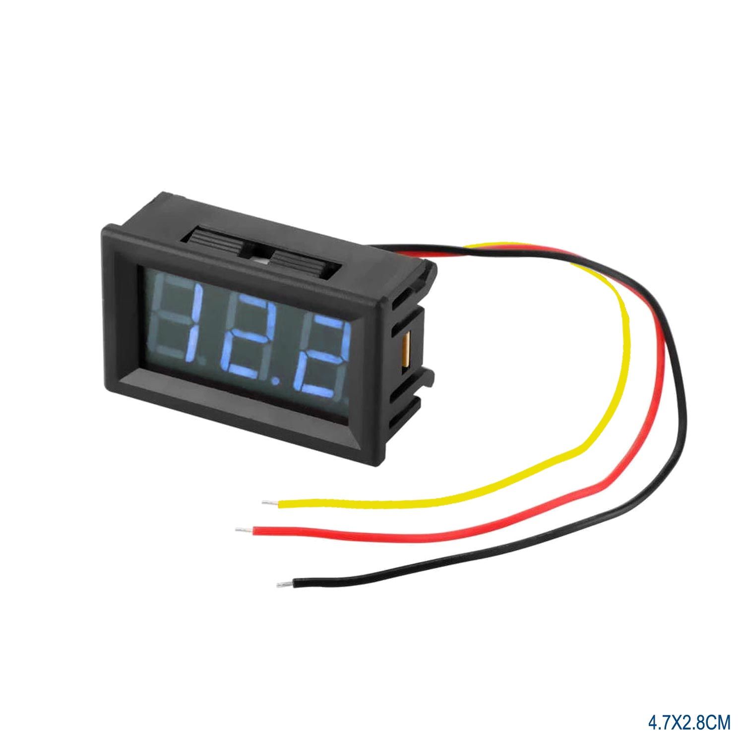 DİJİTAL VOLTMETRE ÖLÇER 0-100V 3PİN MAVİ LED