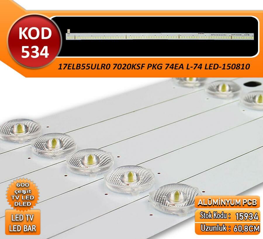 KOD-534 VESTEL 17ELB55ULR0 7020KSF PKG 74EA L-150810 60.8CM 74LED