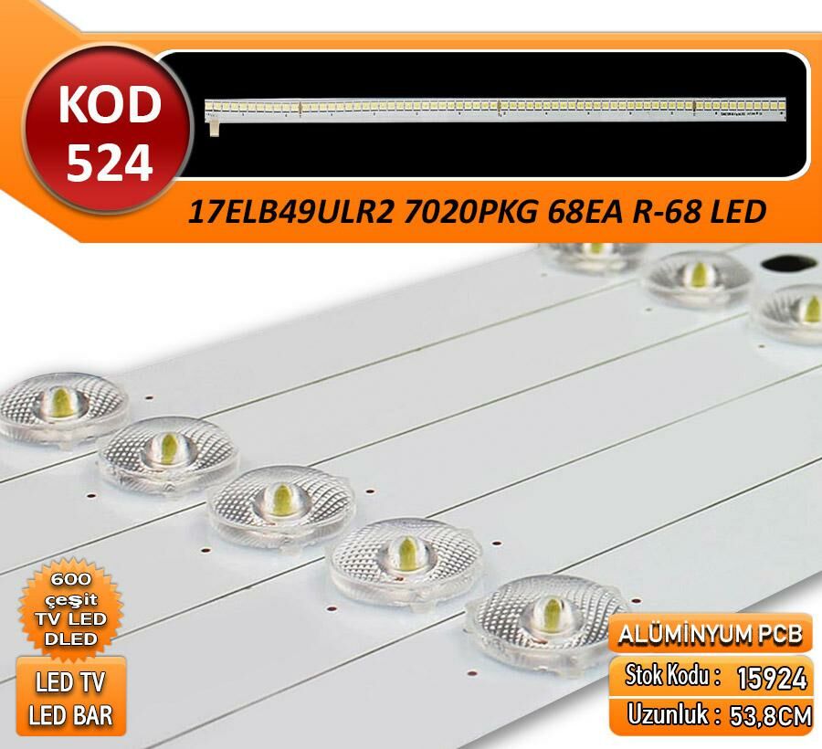 KOD-524 VESTEL 17ELB49ULR2 7020PKG 68EA R 53.8CM 68LED