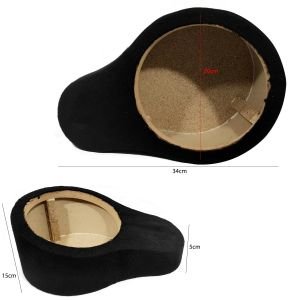 BOŞ KABİN 20CM HOPARLÖR 8CM TWEETER YUVALI SET YÜKSELTME SİYAH MDF (2 ADET)