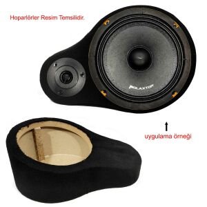 BOŞ KABİN 20CM HOPARLÖR 8CM TWEETER YUVALI SET YÜKSELTME SİYAH MDF (2 ADET)