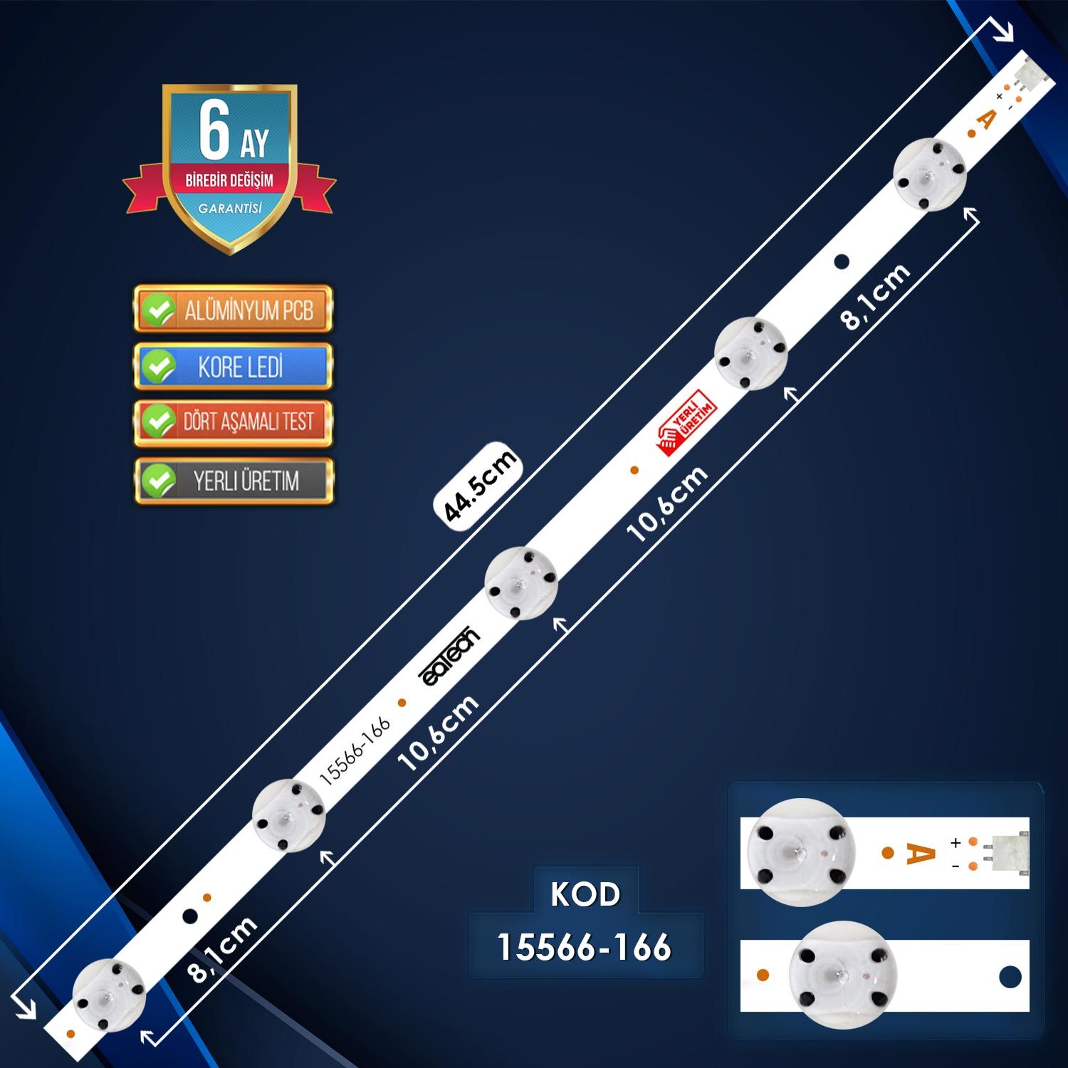 KOD-166 VESTEL A-TYPE 4.5CM 5LED