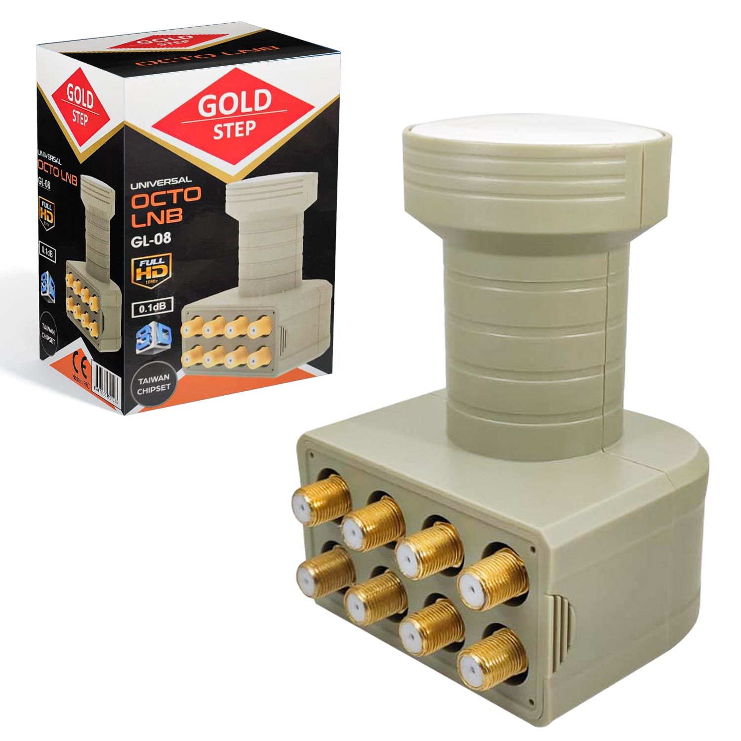 LNB SEKİZLİ (OCTO) 0.1DB 3D FHD GOLD STEP GL-08