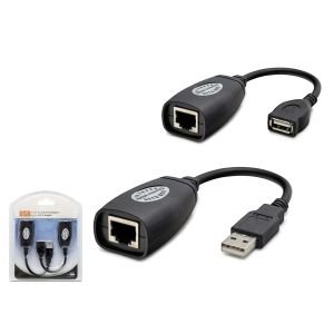 EXTENSION ADAPTÖR USB RJ45 ERKEK DİŞİ 45MT HADRON HDX-5008