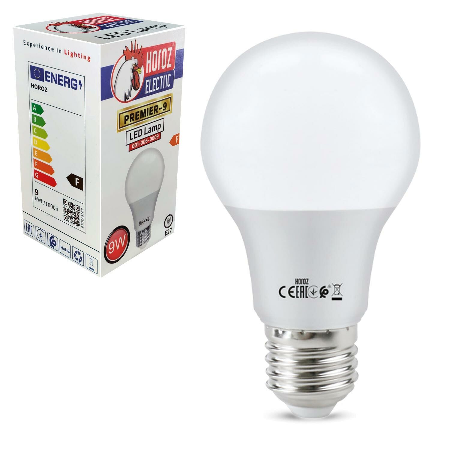 LED AMPÜL 220V 9W 900 LÜMEN GÜNIŞIĞI E27 HOROZ PREMIER-9