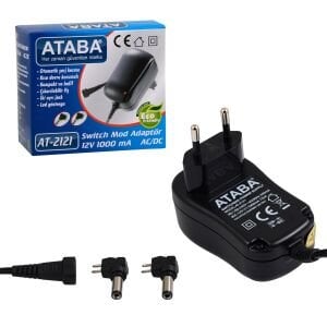 ADAPTÖR SWITCH MODE 12V 1000MAH ATABA AT-2121