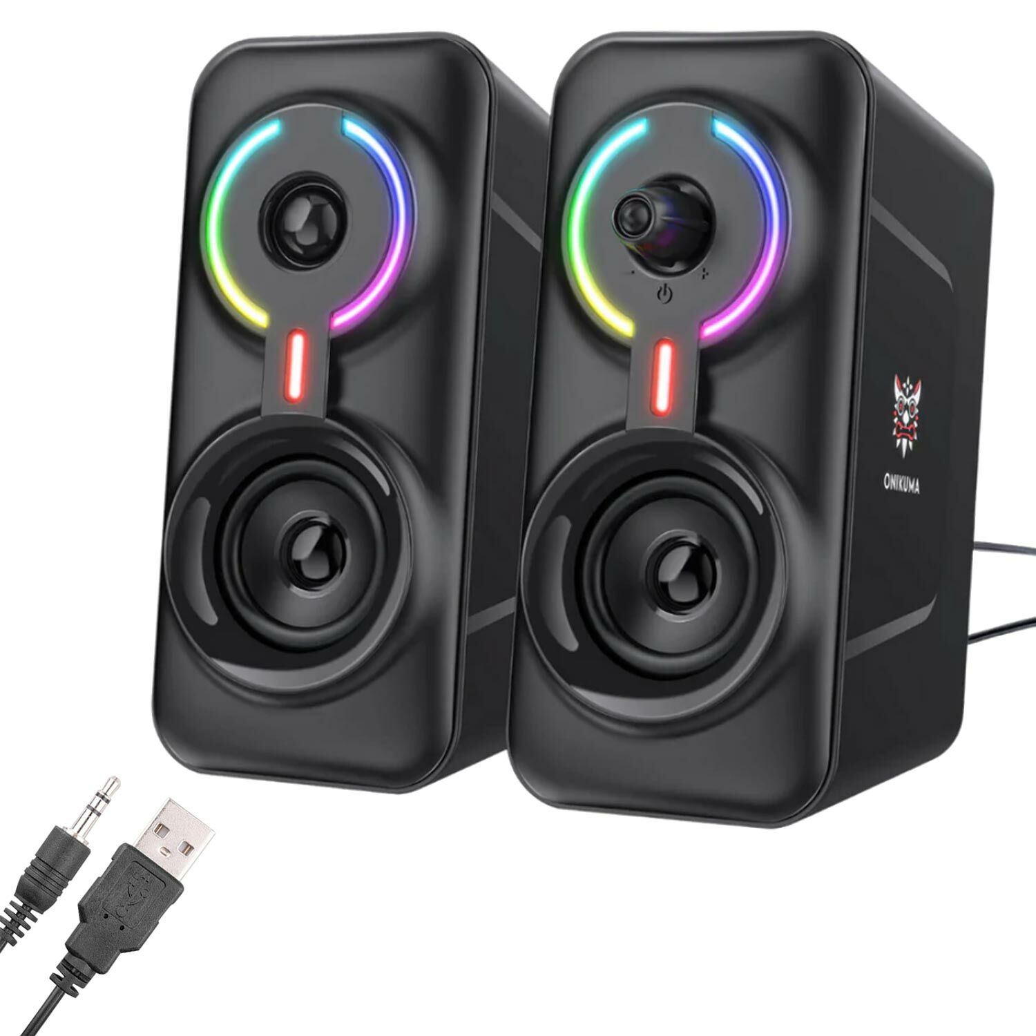 SES SİSTEMİ PC 1+1 BLUETOOTH USB 3.5MM JACK RGB IŞIKLI 10W ONIKUMA L-6