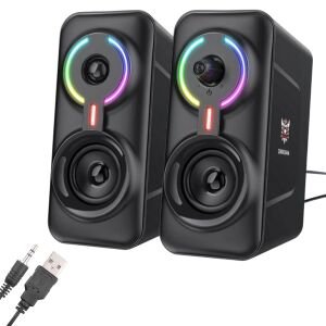 SES SİSTEMİ PC 1+1 BLUETOOTH USB 3.5MM JACK RGB IŞIKLI 10W ONIKUMA L-6