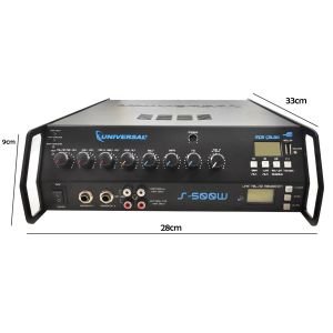 SEÇİM ANFİSİ 500W 12V EL MİKROFONLU USB UNIVERSAL S-500W