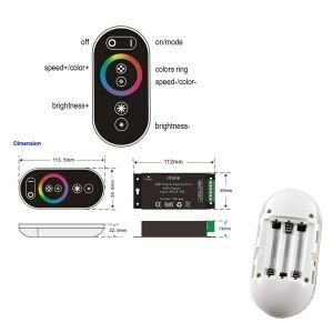 RGB KONTROL KUMANDASI 12-24V 18A DOKUNMATİK LEDX CT-666