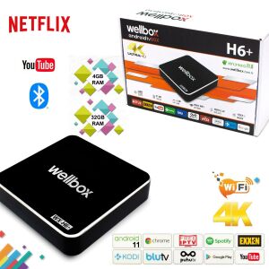 ANDROİD TV BOX 4GB RAM 32GB ROM WELLBOX WX-H6+