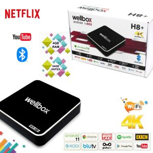 ANDROİD TV BOX 4+64GB WELLBOX WX-H8+