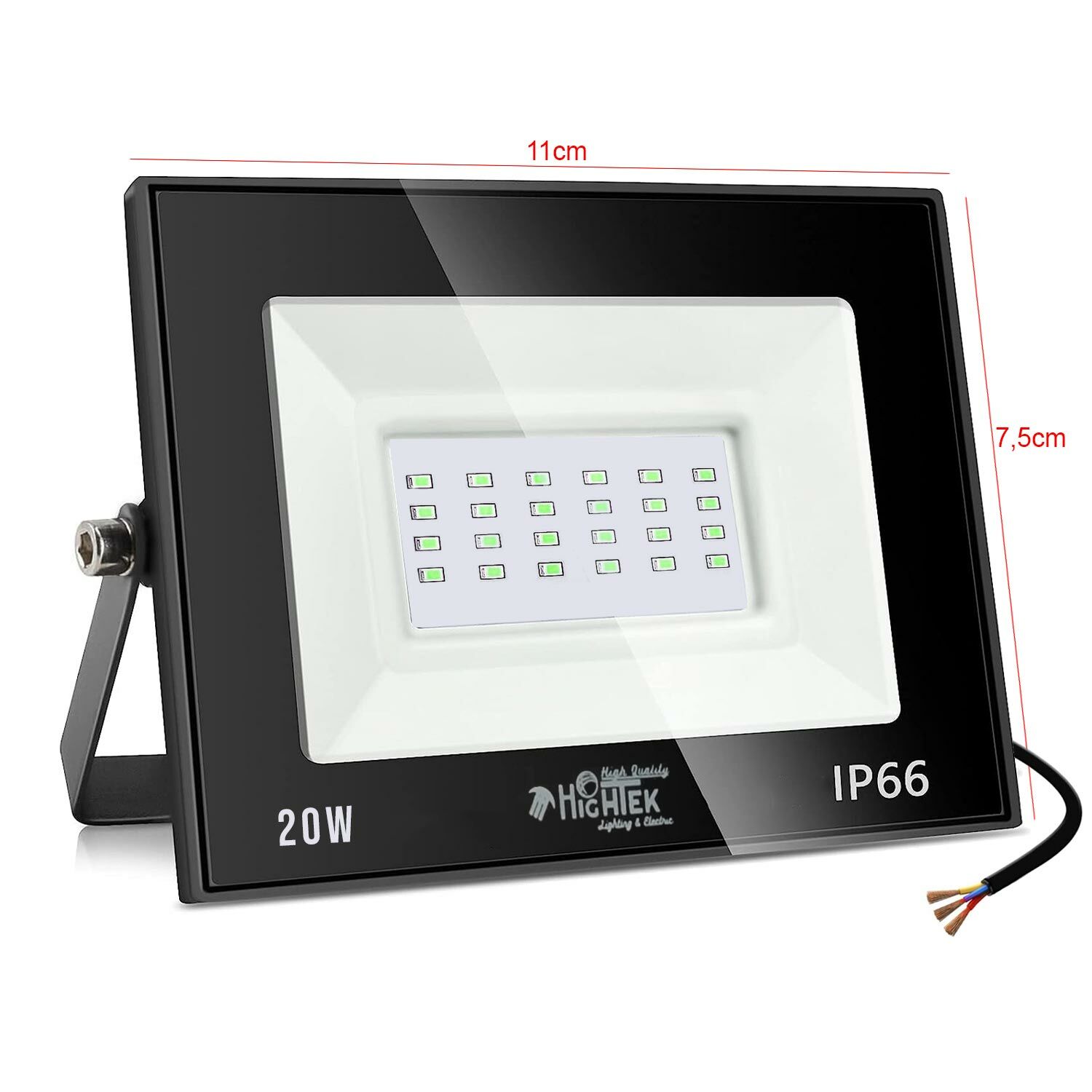 LED PROJEKTÖR 20W 24 SMD SLİM YEŞİL IP66 HIGHTEK HT-0310