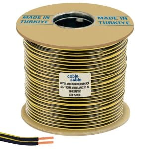HOPARLÖR KABLOSU KORDON PARÇA 50/100MT ARASI 2X0.75 SARI 1000MT CABLECABLE