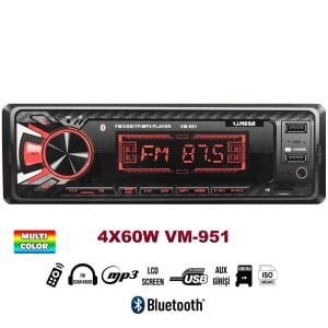 MEGA VM-951 OTO TEYP 4X60 WATT BLUETOOTH