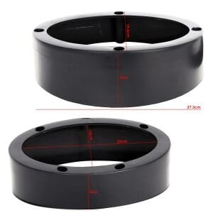 OVAL HOPARLÖR YÜKSELTME SİYAH PLASTİK (2 ADET)
