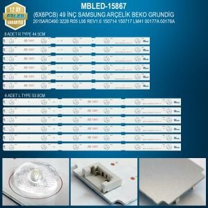 TAKIM LED-67 (6X6PCB) 49 SAMSUNG ARÇELİK 2015ARC490 3228 L06 R05 REV1.0 150717 150714 LM41 00176A 00177A