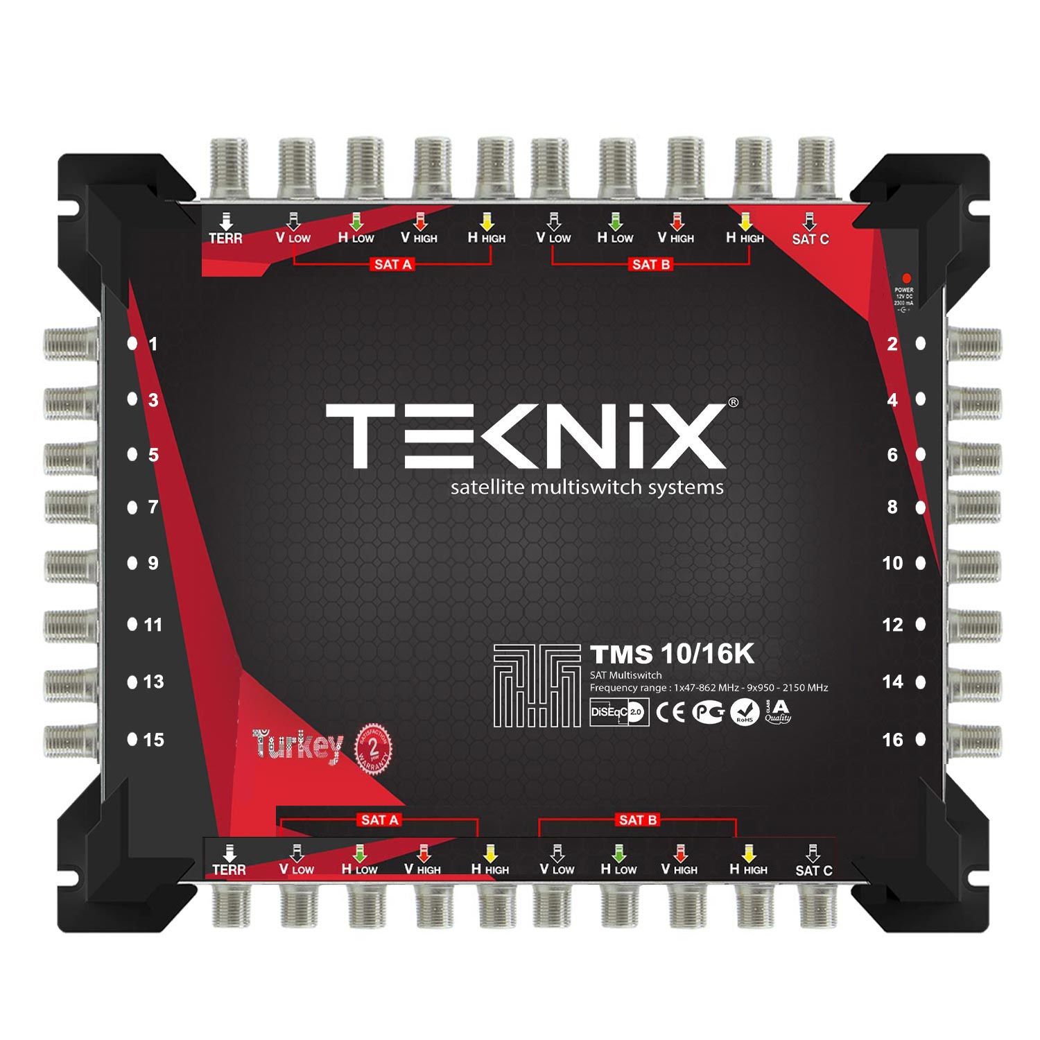 UYDU SANTRAL 10/16 KASKATLI MULTISWITCH TEKNİX