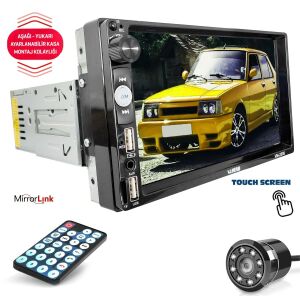 MEGA VM-2505 Tofaş Double Teyp 7 İnç 4X65 Watt Bluetooth Mirrorlink