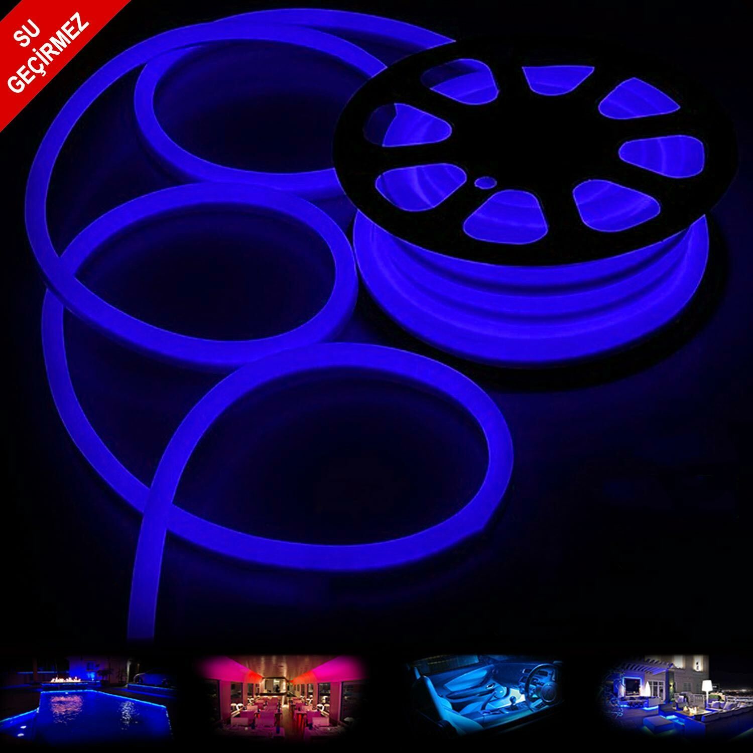 NEON HORTUM LED MAVİ 12V SU GEÇİRMEZ 100MT HIGHTEK HT-2044