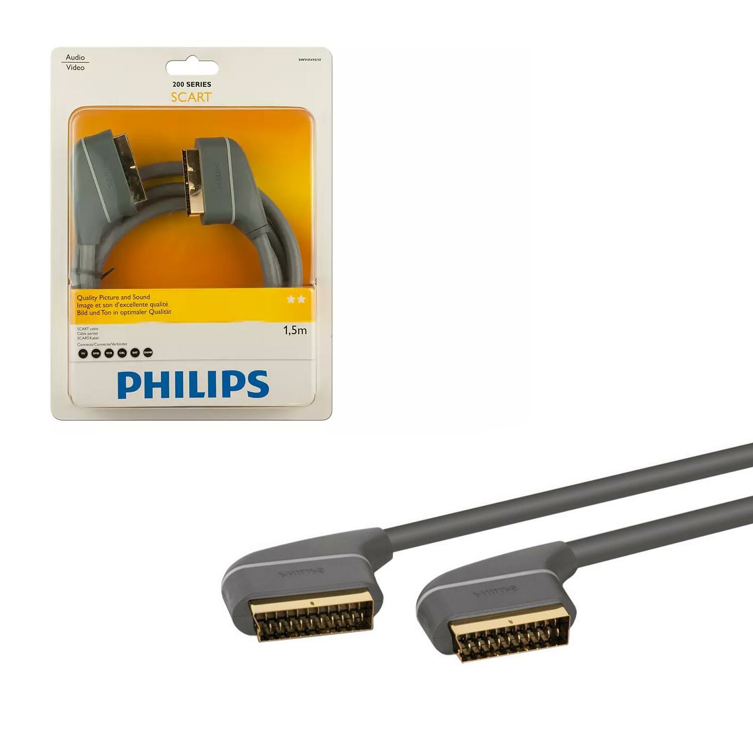 SCART SCART KABLO 1.5MT GOLD PHILIPS SWV-4541S/10