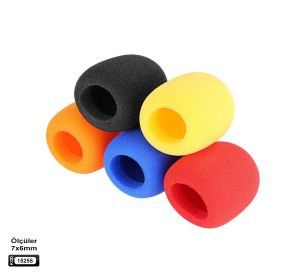 MİKROFON SÜNGERİ RENKLİ EL MİKROFONU İÇİN (5 ADET) TN-7130