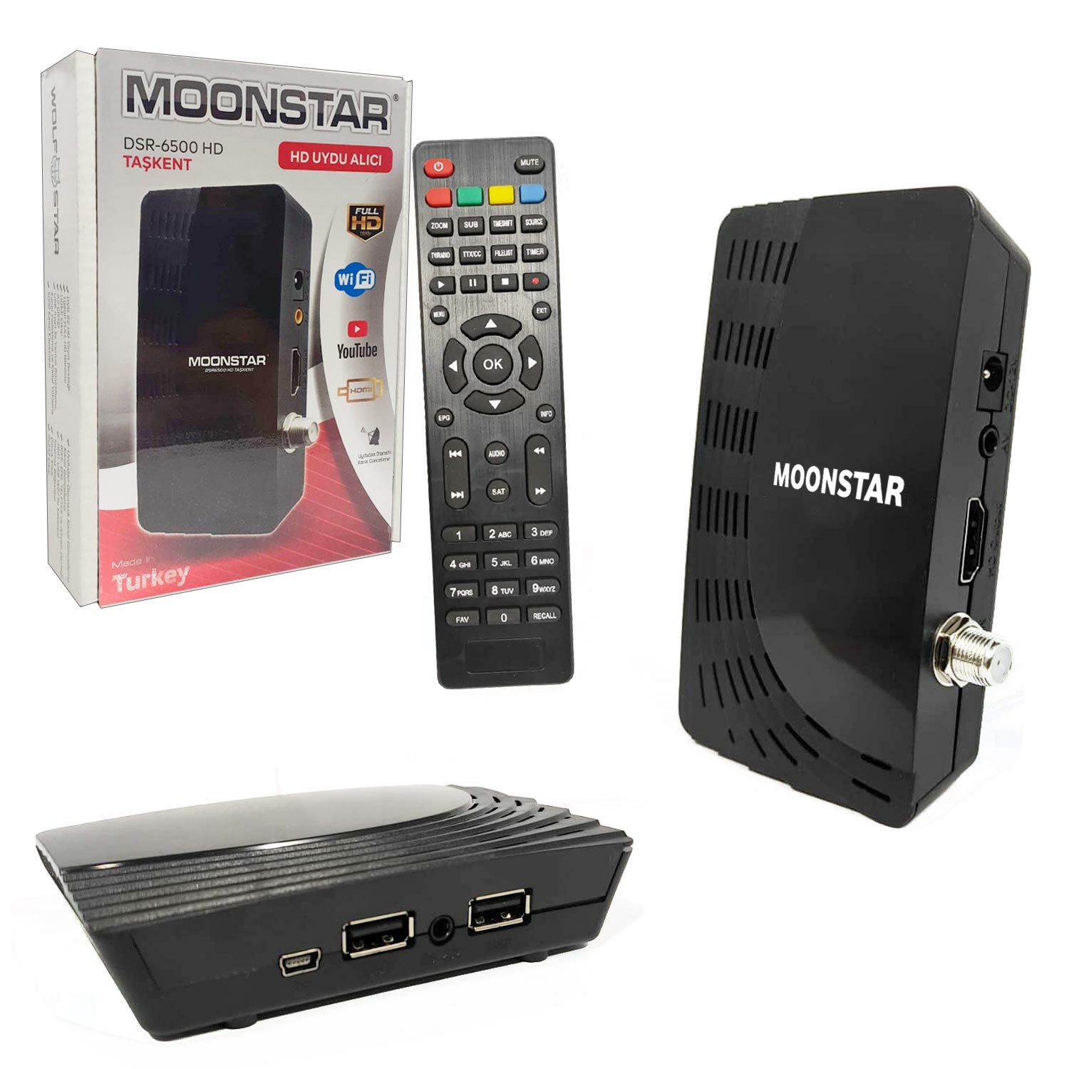 UYDU ALICI MİNİ FULL HD WIFI YOUTUBE MOONSTAR DSR-6500