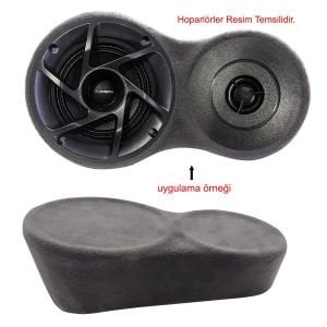 BOŞ KABİN 10CM HOPARLÖR 8CM TWEETER YUVALI SET YÜKSELTME 2 ADET GRİ