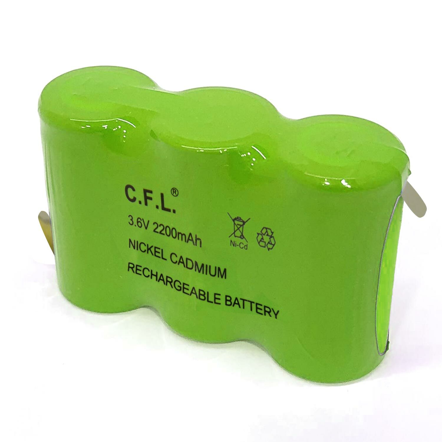 ŞARJLI SÜPÜRGE PİLİ ÜÇLÜ 3.6V 2200MAH YAN NI-CD CFL
