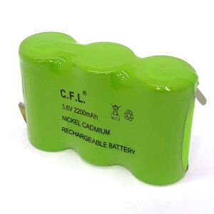 ŞARJLI SÜPÜRGE PİLİ ÜÇLÜ 3.6V 2200MAH YAN NI-CD CFL