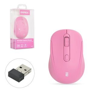 KABLOSUZ MOUSE 2.4GHZ 1600DPI PEMBE EVEREST SM-300