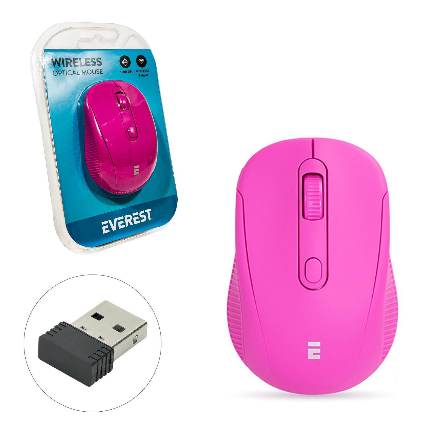 KABLOSUZ MOUSE 2.4GHZ 1600DPI MOR EVEREST SM-300