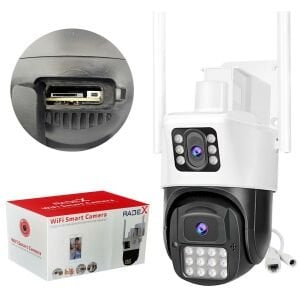 RADEX RX-23AI Smart Güvenlik Kamerası 2 Kameralı 3+3mp Wi-Fi Ptz Renkli Gece Görüş