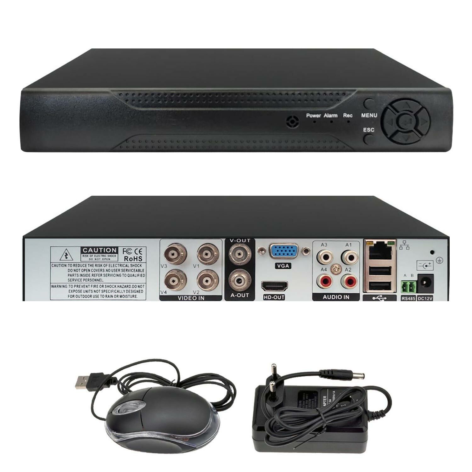 POLCAM PC-5004 Ahd Dvr Kayıt Cihazı 4 Kanal 5mp Xmeye Hibrit