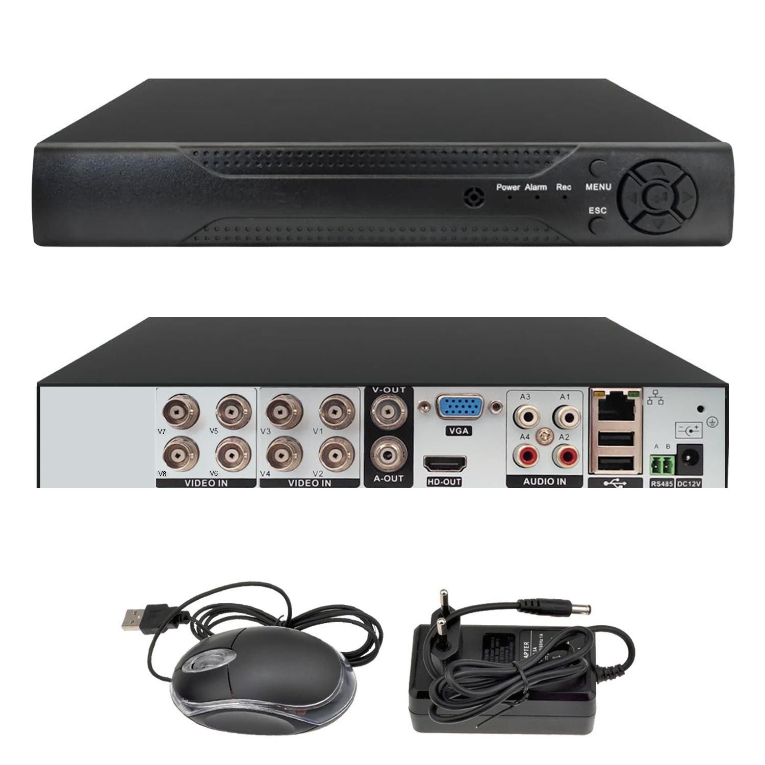 POLCAM PC-5008 Ahd Dvr Kayıt Cihazı 8 Kanal 5mp Xmeye Hibrit
