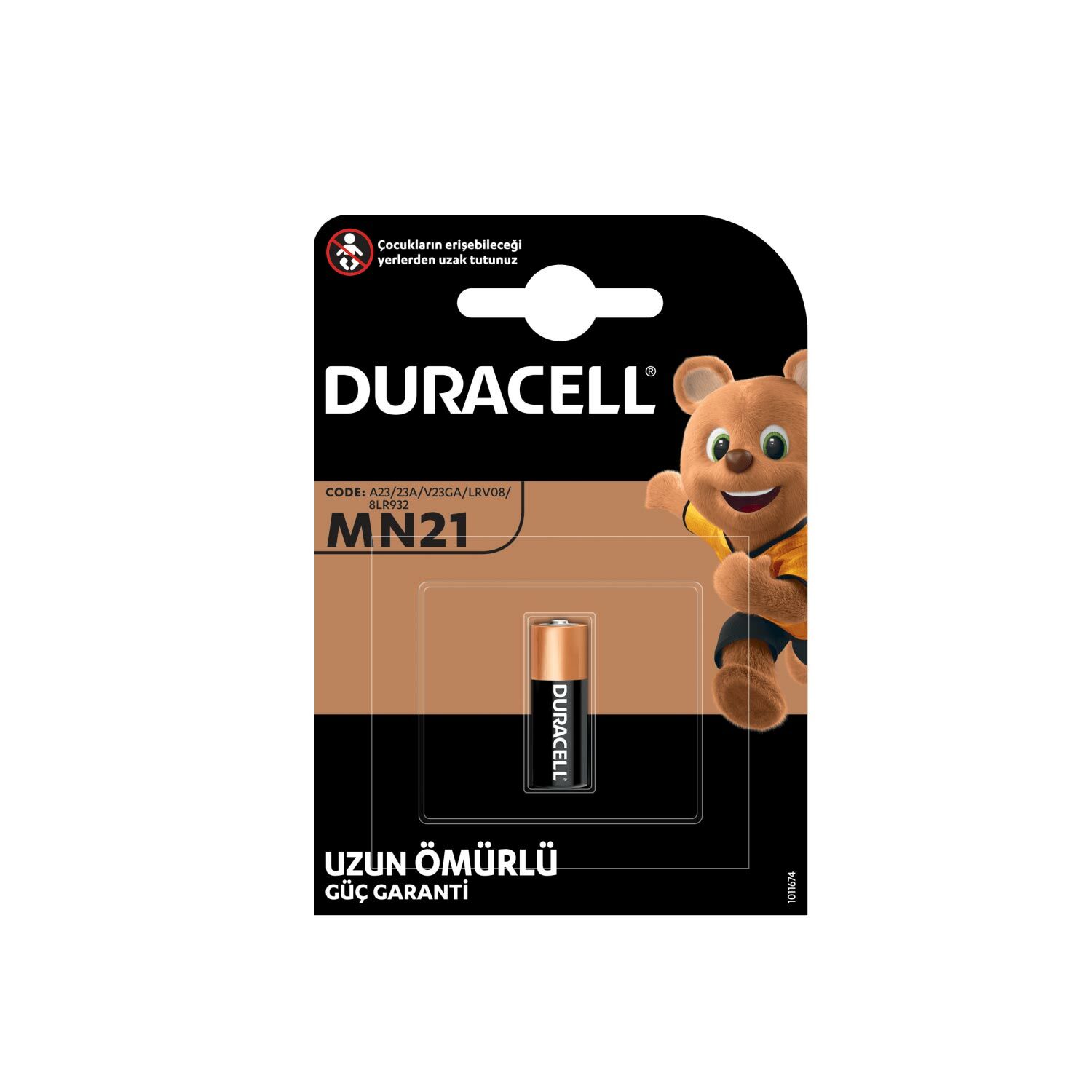 PİL 23A 12V ALKALIN (1 ADET) DURACELL MN21