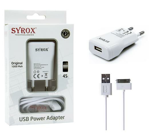 ŞARJ ADAPTÖR IPHONE APPLE 4 1.0A SYROX SYX-J16