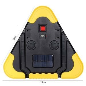 SOLAR ÜÇGEN ACİL DURUM YOL UYARISI ŞARJLI COB+LED GOLD ORION OR-6609