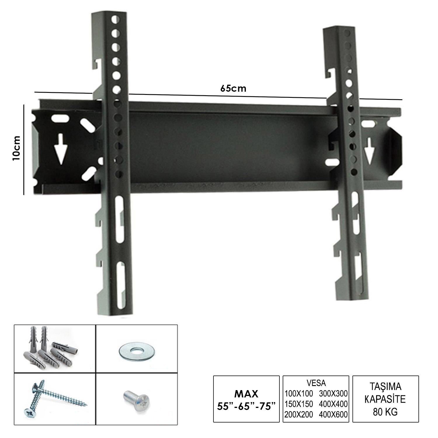 LCD ASKI APARATI SABİT 55 65 75 140-165-190CM MEGA 10/75