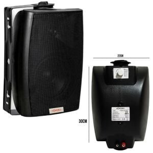 SÜTUN HOPARLÖR 16CM 40W SİYAH TRAFOLU TRAFOSUZ 2 YOLLU NWORK NX-6