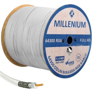 MILLENIUM Anten Kablosu RG6 U4 64 Tel 300 Metre