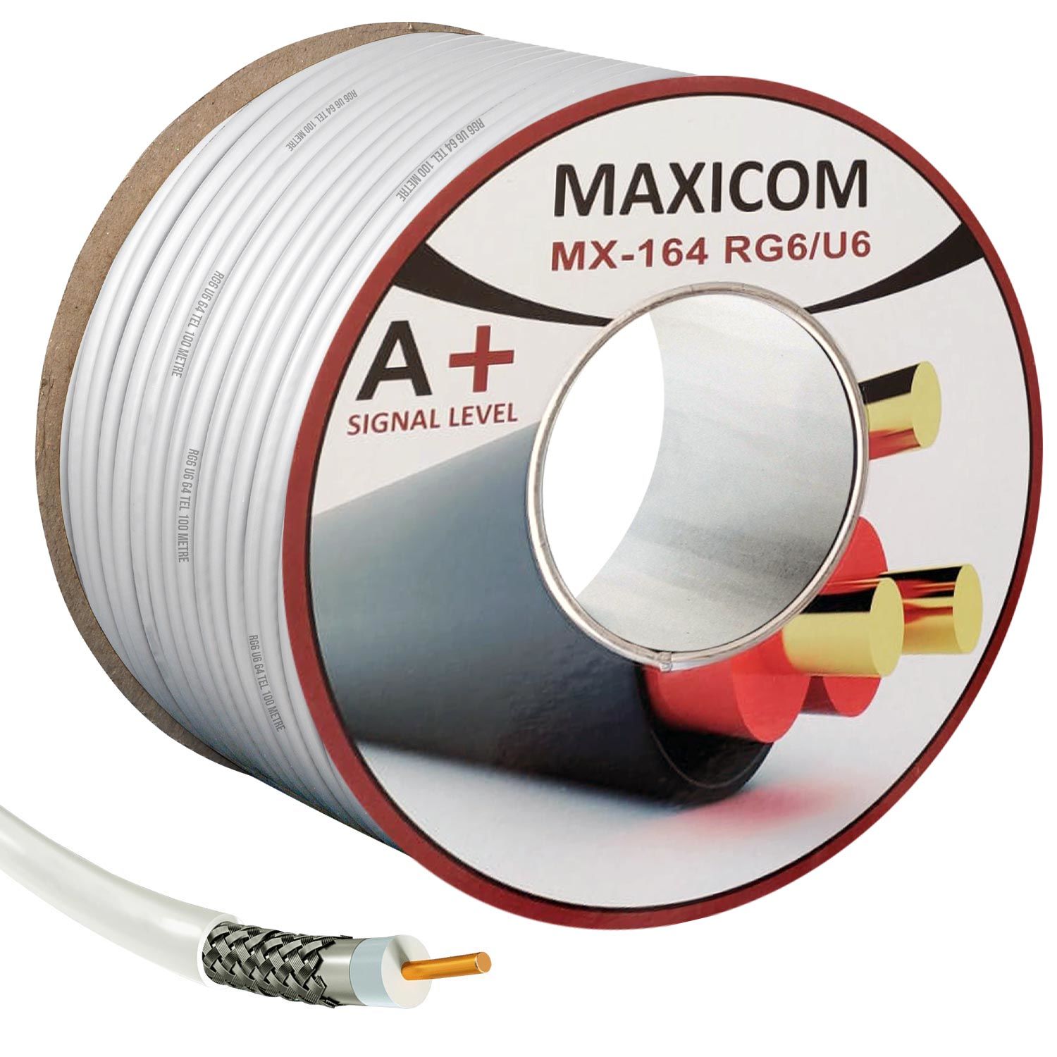 MAXICOM MX-164 Anten Kablosu RG6 U4 64 Tel 100 Metre