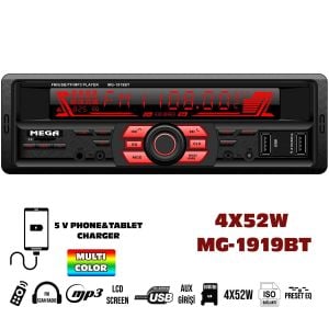 OTO TEYP 4X52W BT/2XUSB/SD/FM/AUX MEGA MG-1919
