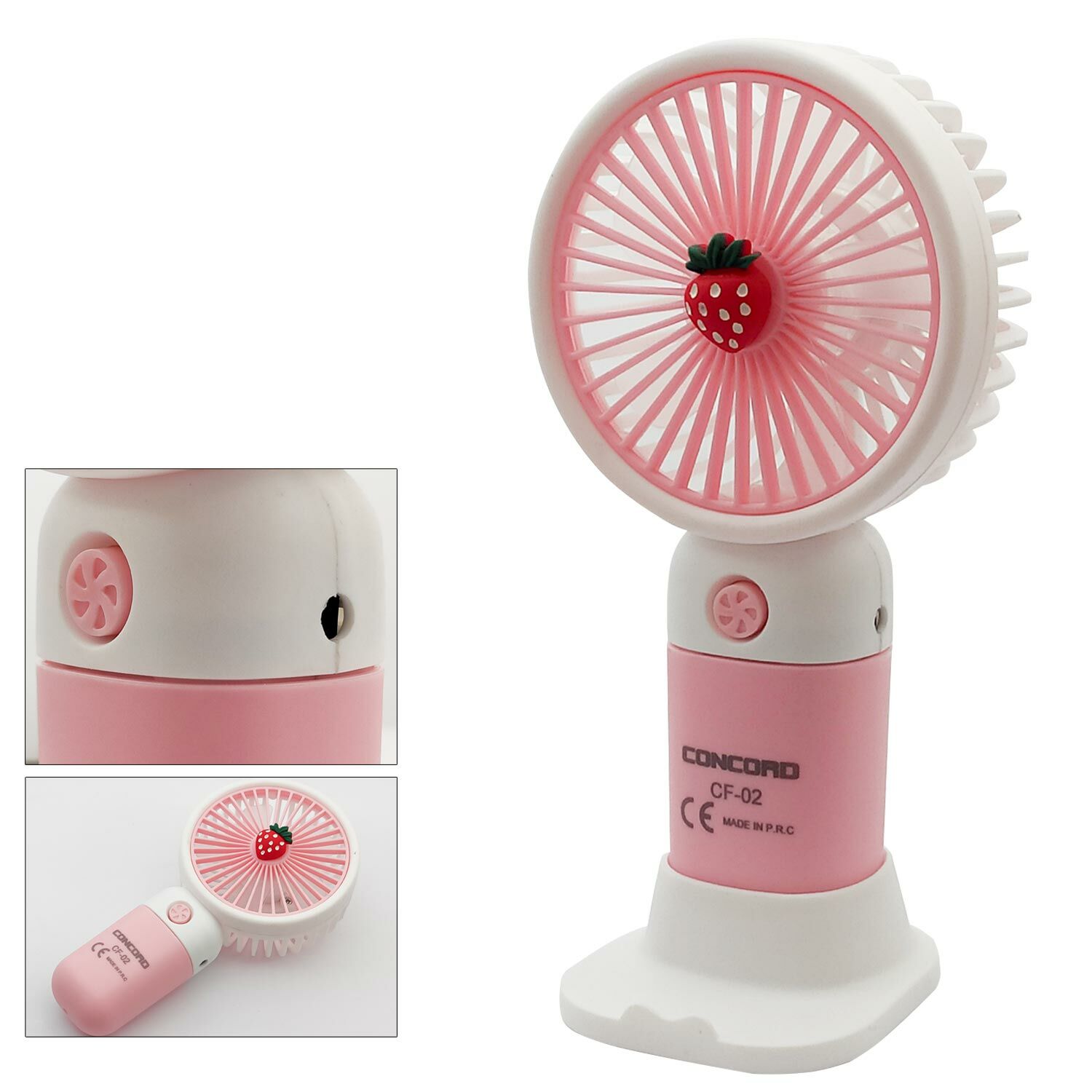 CONCORD CF-02 Taşinabilir Mini Fan Şarjlı Telefon Tutuculu