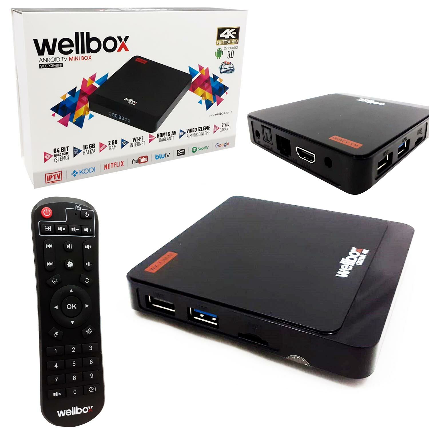 ANDROİD TV BOX 2+16GB WELLBOX WX-X3MINI
