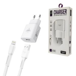 TELEFON ŞARJ ALETİ SET QUİCK IPHONE 2600MA POWERWAY RX-3